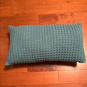 Cozy Blue Knit Accent Pillow